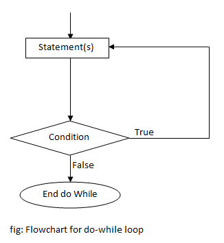 flowchart of do while loop in c programming