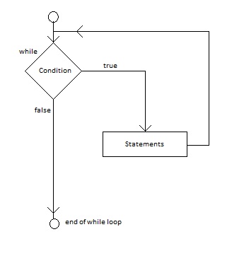 Flow chart of while loop C# programming